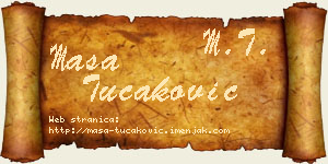 Maša Tucaković vizit kartica